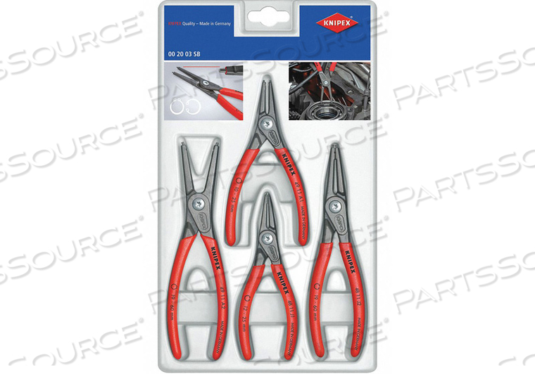 RETAINING RING PLIER SET 0 DEG. 4 PC by Knipex RETAINING RING PLIER SET 0 DEG. 4 PC by Knipex