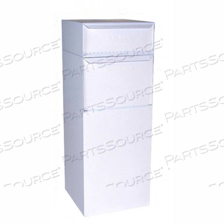 FULL SERVICE VAULT MAILBOX AND PARCEL DROP DVCS0015 - USPS APPROVED - REAR ACCESS - WHITE by Dvault Company