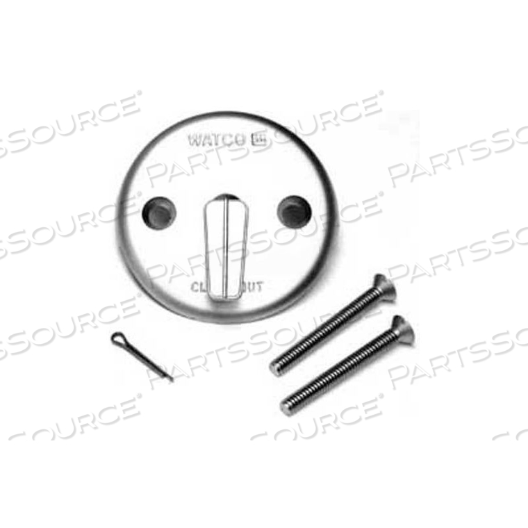 WATCO TRIP LEVER OVERFLOW PLATE KIT, TWO SCREWS, ONE COTTER PIN, BRUSHED NICKEL by Eagle Mountain Products Co. WATCO TRIP LEVER OVERFLOW PLATE KIT, TWO SCREWS, ONE COTTER PIN, BRUSHED NICKEL by Eagle Mountain Products Co.