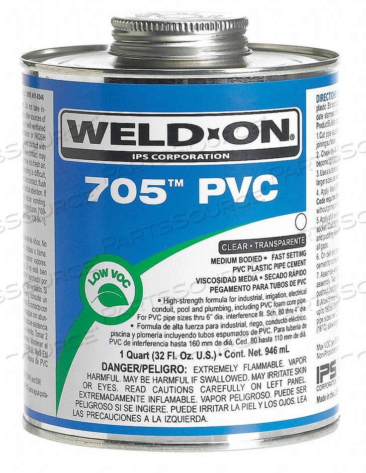 PIPE CEMENT CLEAR 32 OZ PVC by Weld-On