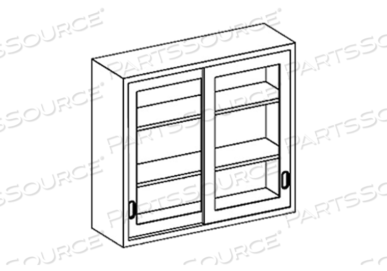 WALL CABINET 35"W X 30"H X 13"D W/(2) S/S ADJ SHELVES W/ SLIDING GLASS DOOR by Blickman WALL CABINET 35"W X 30"H X 13"D W/(2) S/S ADJ SHELVES W/ SLIDING GLASS DOOR by Blickman