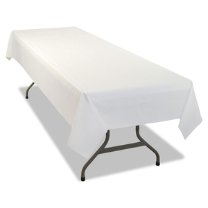 TABLE SET RECTANGULAR TABLE COVERS, HEAVYWEIGHT PLASTIC, 54" X 108", WHITE, 24/CARTON by Tablemate