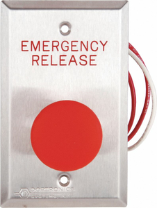 EMERGENCY PUSH BUTTON 125VAC 2-3/4 W by Dortronics Systems, Inc.