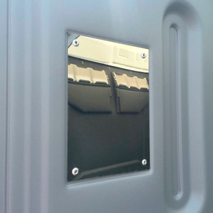 STAINLESS STEEL MIRROR FOR PORTABLE RESTROOMS by Poly Portables LLC