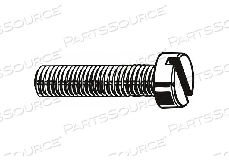 MACHINE SCREW, M2 THREAD SIZE, 10 MM LG, STEEL, ZINC PLATED, CHEESE, SLOTTED, METRIC by Fabory