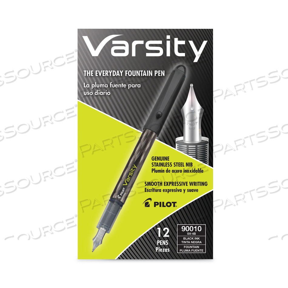 VARSITY FOUNTAIN PEN, MEDIUM 1 MM, BLACK INK, GRAY PATTERN WRAP by Pilot