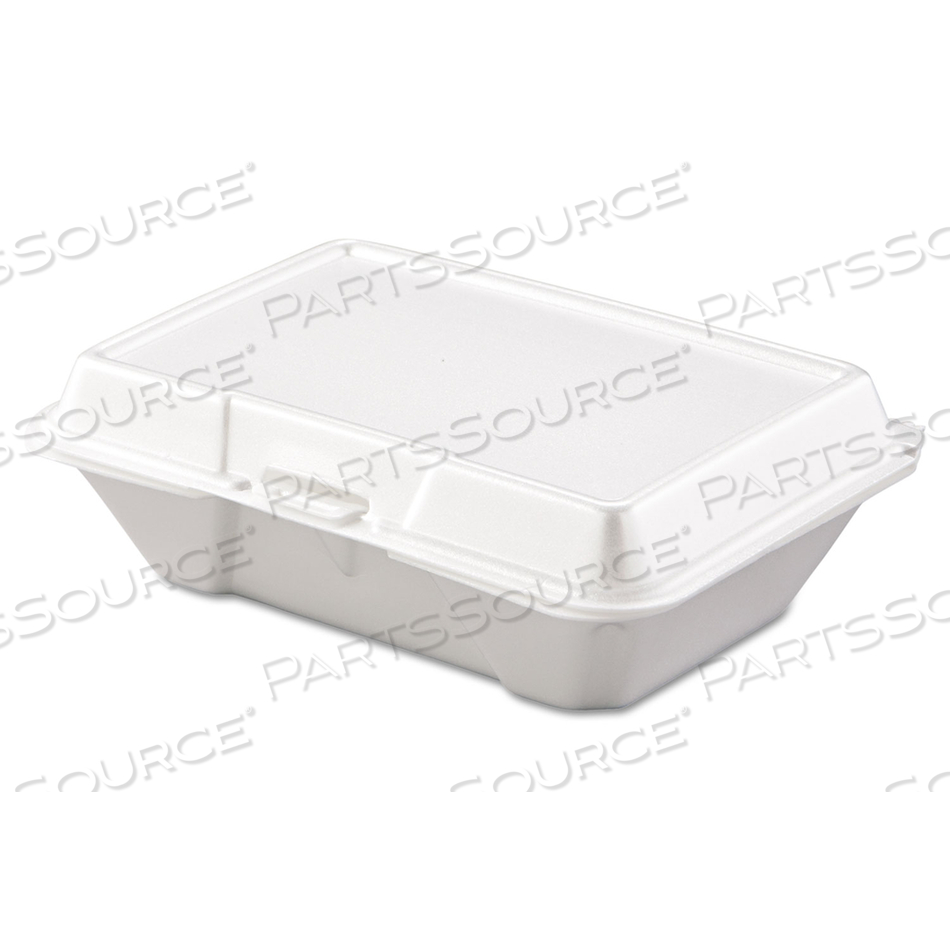 FOAM HINGED LID CONTAINERS, 1-COMPARTMENT, 6.4 X 9.3 X 2.9, WHITES/CARTON by Dart Container Corporation