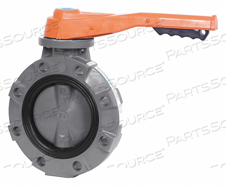 BUTTERFLY VALVE CPVC NITRILE 8IN LEVER by Hayward
