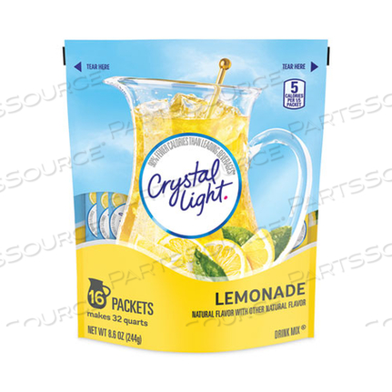 FLAVORED DRINK MIX PITCHER PACKS, LEMONADE, 0.14 OZ PACKETS, 16 PACKETS/POUCH 