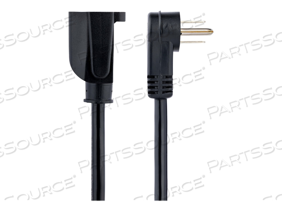 6FT (2M) POWER EXTENSION CORD, RIGHT ANGLE NEMA 5-15P TO NEMA 5-15R, 13A 125V, 16AWG, COMPUTER POWER EXTENSION CORD, FLAT EXTENSION CORD, AC by StarTech.com Ltd. 6FT (2M) POWER EXTENSION CORD, RIGHT ANGLE NEMA 5-15P TO NEMA 5-15R, 13A 125V, 16AWG, COMPUTER POWER EXTENSION CORD, FLAT EXTENSION CORD, AC by StarTech.com Ltd.
