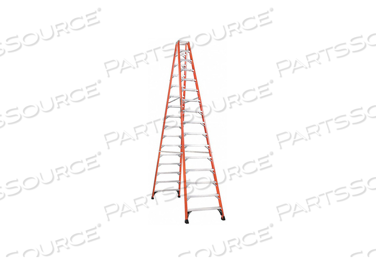 TWIN STEPLADDER FBRGLS IAA 16FT FM1400HD by Louisville