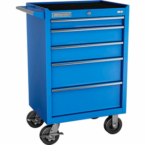 CHAMPION FMPRO 27"W X 20"D X 42-1/2"H 5 DRAWER BLUE ROLLER CABINET by Independent Design Inc