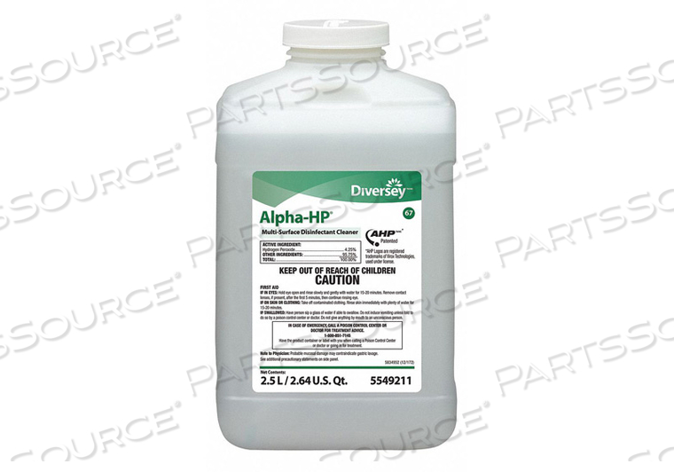 CLEANER AND DISINFECTANT 2.5L BOTTLE PK2 by Diversey CLEANER AND DISINFECTANT 2.5L BOTTLE PK2 by Diversey