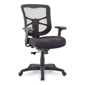 ALERA ELUSION SERIES MESH MID-BACK SWIVEL/TILT CHAIR, SUPPORTS UP TO 275 LB, 17.9" TO 21.8" SEAT HEIGHT, BLACK by Alera