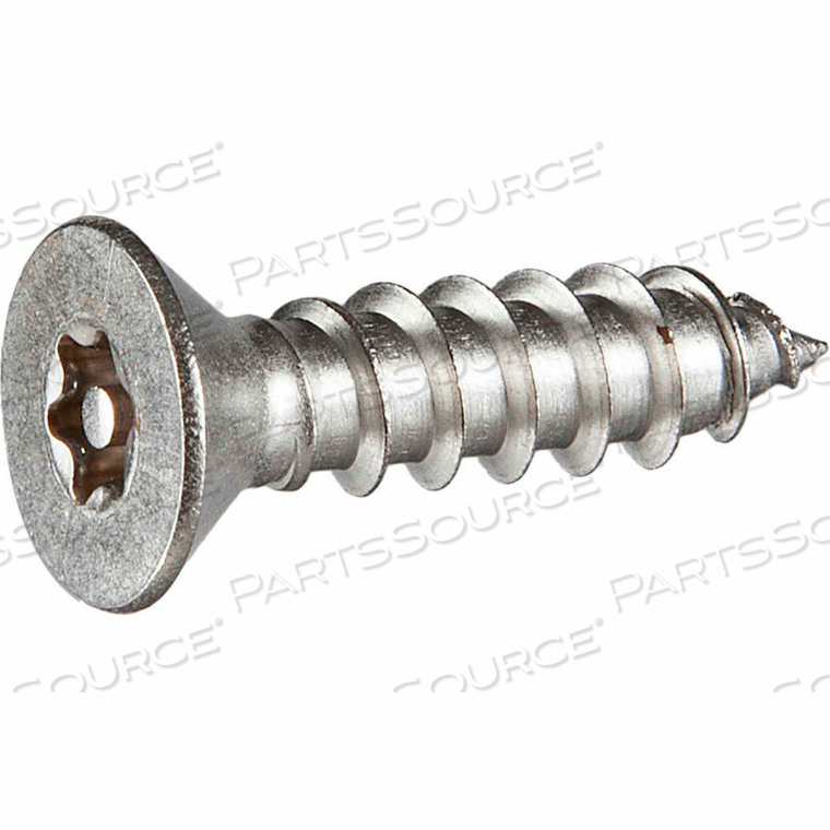 #6AB X 1/2" TAMPER-PROOF SECURITY SHEET METAL SCREW - FLAT TORX HEAD - 18-8 STAINLESS STEEL - 100 PK 