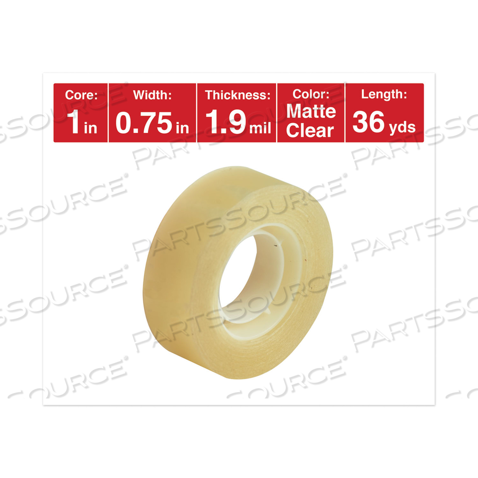 INVISIBLE TAPE, 1" CORE, 0.75" X 36 YDS, CLEAR by Universal INVISIBLE TAPE, 1" CORE, 0.75" X 36 YDS, CLEAR by Universal