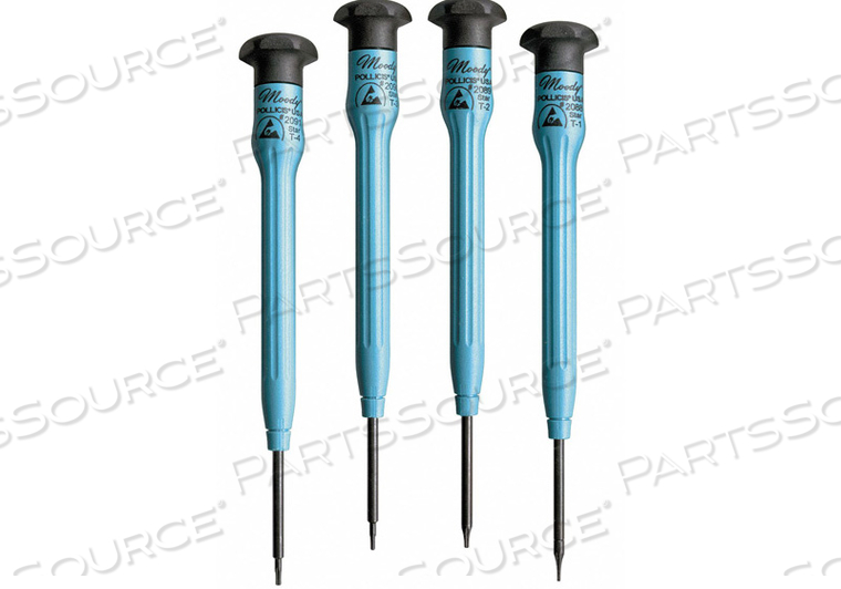 ESD SCREWDRIVER SET STAR 4 PC by Moody Tool ESD SCREWDRIVER SET STAR 4 PC by Moody Tool