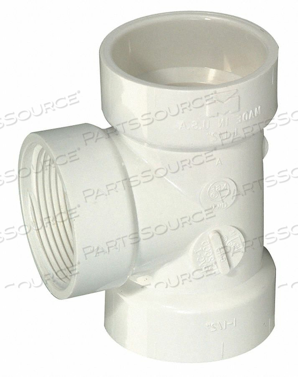 CLEANOUT TEE, SCHEDULE 40, 1 1/2 IN X 1 1/2 IN X 1 1/2 IN FITTING PIPE SIZE, WHITE by Charlotte Pipe And Foundry Co. CLEANOUT TEE, SCHEDULE 40, 1 1/2 IN X 1 1/2 IN X 1 1/2 IN FITTING PIPE SIZE, WHITE by Charlotte Pipe And Foundry Co.