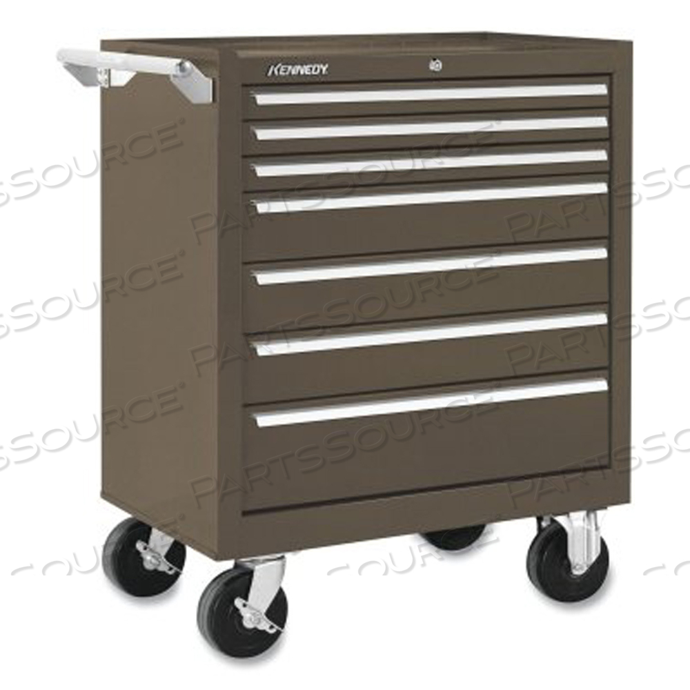 K2000 SERIES 29"W X 20"D X 35"H 7 DRAWER BROWN ROLLER CABINET by Kennedy Manufacturing K2000 SERIES 29"W X 20"D X 35"H 7 DRAWER BROWN ROLLER CABINET by Kennedy Manufacturing