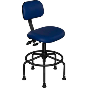 OPERATOR CHAIR - HEIGHT 25 - 32" - BLUE VINYL - BLACK POWDERCOAT FRAME by Biofit Engineered Products