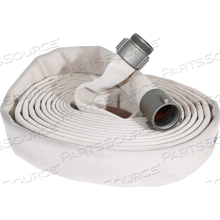 JAFLINE HD DOUBLE JACKET FIRE HOSE, 2" X 50 FT, 400 PSI, WHITE by Armored Textiles