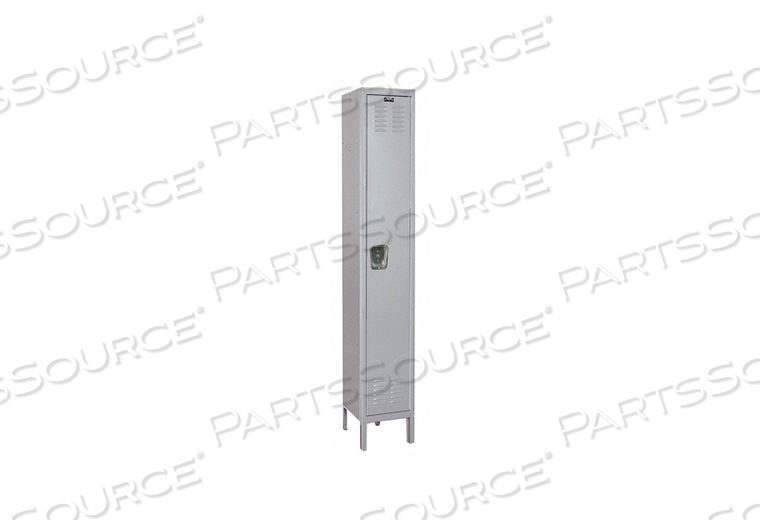 MEDSAFE SINGLE TIER 1 DOOR ANTIMICROBIAL LOCKER, 18"WX18"DX72"H, LT GRAY,UNASSEMBLED by Hallowell