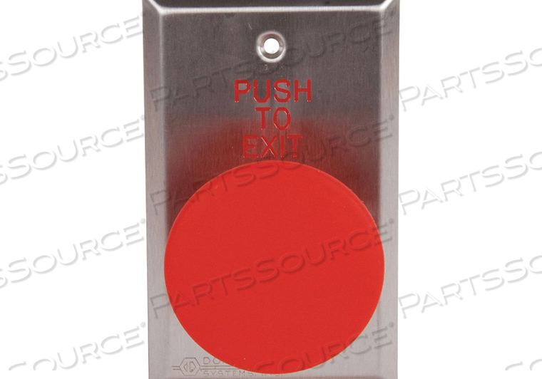 PUSH TO EXIT BUTTON 24VDC RED BUTTON by Dortronics Systems, Inc.