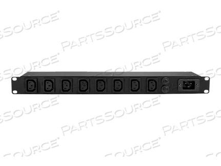 8-PORT RACK-MOUNT PDU WITH C13 OUTLETS - 16 A - 10 FT. POWER CORD (NEMA5-20P) - 1U - POWER DISTRIBUTION UNIT (RACK-MOUNTABLE) - AC 110-240 V - 1920 VA - 1-PHASE - INPUT: IEC 60320 C20 16A - OUTPUT CONNECTORS: 8 (IEC 60320 C13) - 1U - 19" 