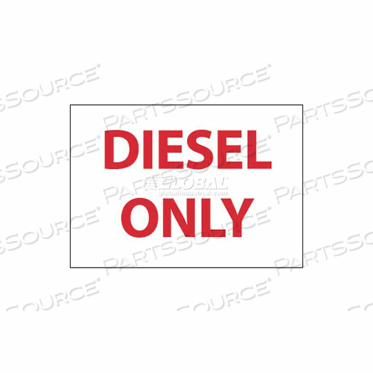 NMC FLAMMABLE/COMBUSTIBLE SIGN, DIESEL ONLY, 3" X 5", WHITE/RED by National Marker Company NMC FLAMMABLE/COMBUSTIBLE SIGN, DIESEL ONLY, 3" X 5", WHITE/RED by National Marker Company