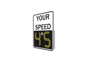 RADAR SPEED DISPLAY SIGN AMBER LED COLOR by Tapco