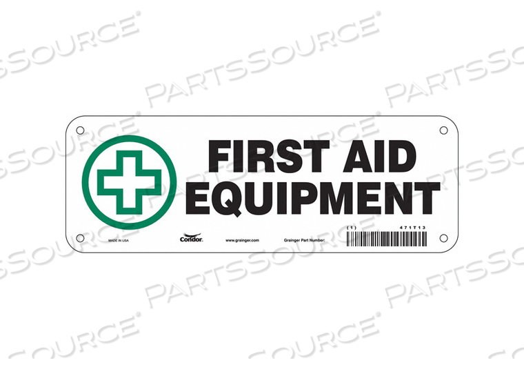 FIRST AID SIGN 10 WX3-1/2 H 0.004 THICK 