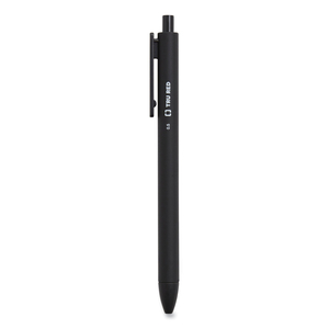 QUICK DRY GEL PEN, RETRACTABLE, FINE 0.5 MM, BLACK INK, BLACK BARREL, DOZEN by TRU RED