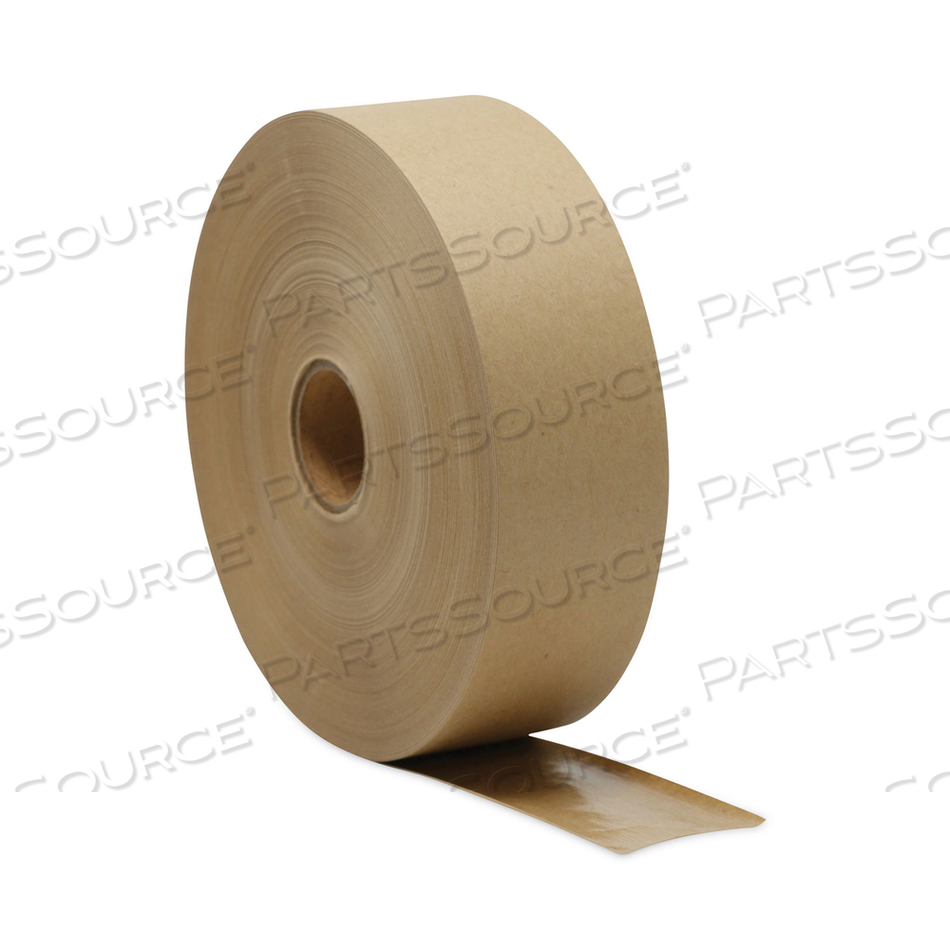 GUMMED KRAFT SEALING TAPE, 3" CORE, 2" X 600 FT, BROWN, 12/CARTON 