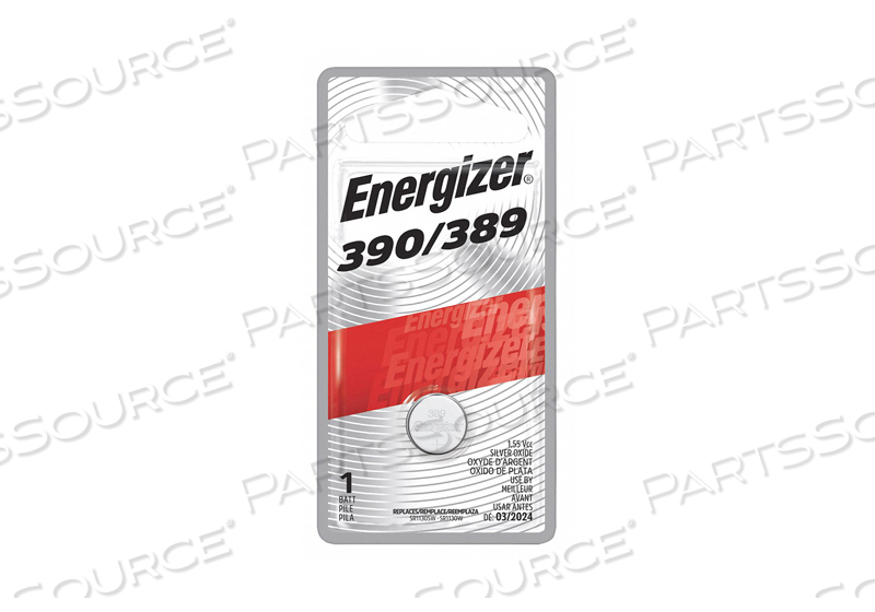 BATTERY, BUTTON CELL, 389, SILVER OXIDE, 1.5V, 85 MAH by Energizer BATTERY, BUTTON CELL, 389, SILVER OXIDE, 1.5V, 85 MAH by Energizer