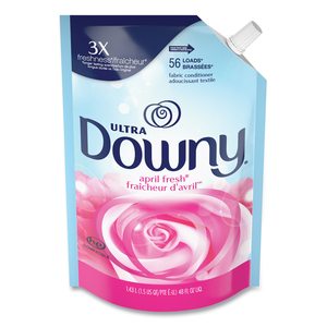 LIQUID FABRIC SOFTENER, APRIL FRESH, 48 OZ POUCH, 3/CARTON by Downy