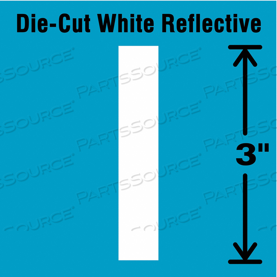 DIE-CUT REFL. LETTER LABEL I 3IN H PK5 by Strance, Inc.