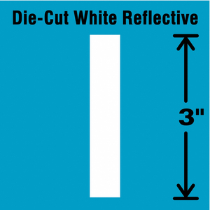 DIE-CUT REFL. LETTER LABEL I 3IN H PK5 by Strance, Inc.