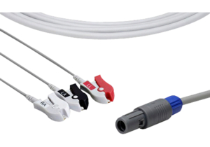 2.6 DIA X 3FT L GRAY TPU JACKET 3-LEADS DIRECT-CONNECT ECG CABLE by GE Healthcare 2.6 DIA X 3FT L GRAY TPU JACKET 3-LEADS DIRECT-CONNECT ECG CABLE by GE Healthcare