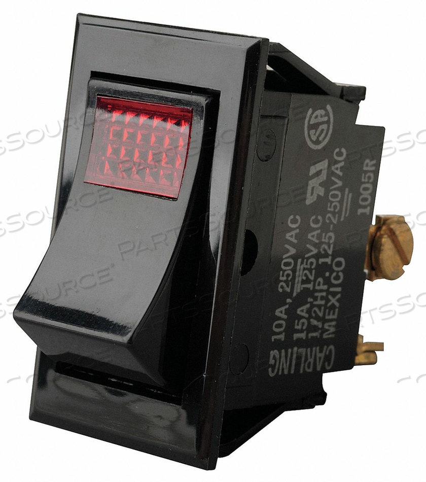 LIGHTED ROCKER SWITCH SPST 3 CONNECTIONS by Carling Technologies LIGHTED ROCKER SWITCH SPST 3 CONNECTIONS by Carling Technologies