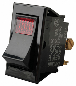 LIGHTED ROCKER SWITCH SPST 3 CONNECTIONS by Carling Technologies