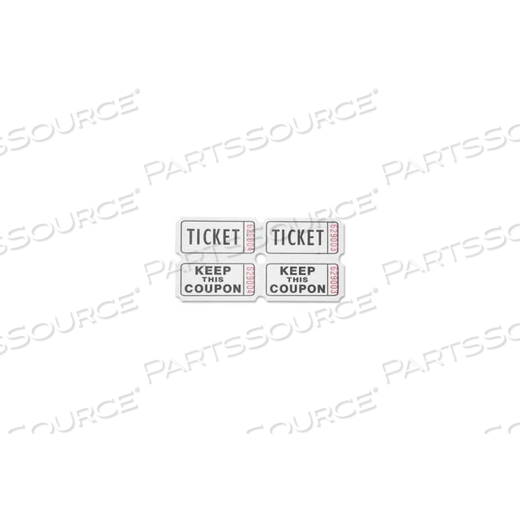 DOUBLE ROLL TICKET, WHITE, 2000/ROLL by Sparco Products