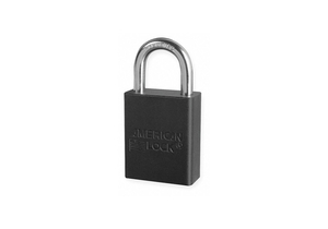 D1917 LOCKOUT PADLOCK KA BLACK 1-7/8 H by American Lock