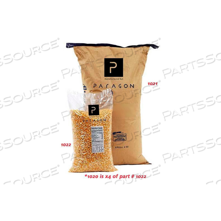 BULK YELLOW BUTTERFLY POPCORN-QUAD CASE OF 12-1/2 LBS BAGS by Peragon