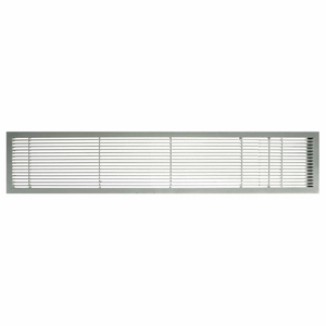 AG10 SERIES 6" X 36" SOLID ALUM FIXED BAR SUPPLY/RETURN AIR VENT GRILLE, BRUSHED SATIN W/DOOR by Giumenta Corp-Architectural Grille