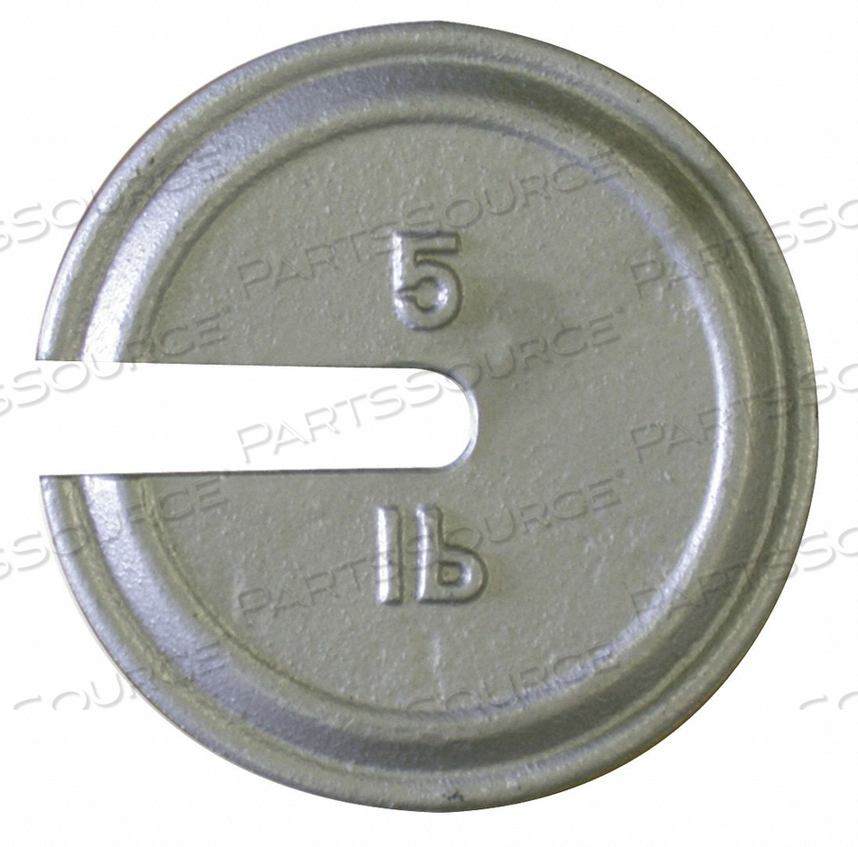 WEIGHT SLOTTED 5 LB. CAST IRON CLASS 7 by Rice Lake Weighing Systems WEIGHT SLOTTED 5 LB. CAST IRON CLASS 7 by Rice Lake Weighing Systems