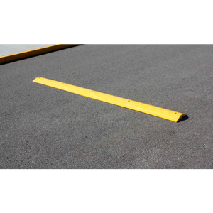 YELLOW SPEED BUMP WITH CABLE PROTECTION & HARDWARE - 108" LONG by Plastics R Unique YELLOW SPEED BUMP WITH CABLE PROTECTION & HARDWARE - 108" LONG by Plastics R Unique