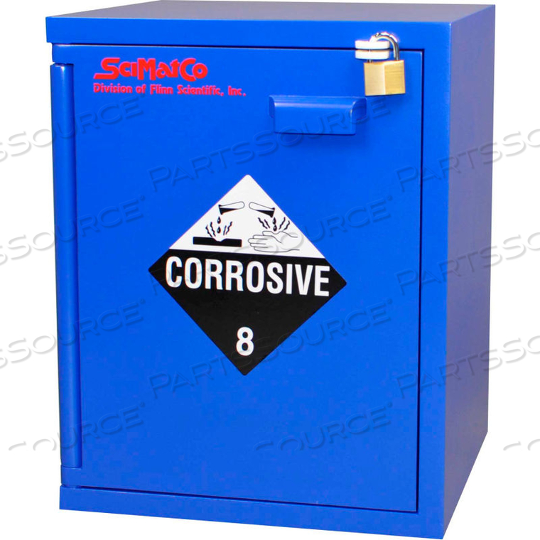 5X2.5 LITER, BENCH CORROSIVE CABINET, 16-3/4"W X 15-3/4"D X 21-1/4"H by Scimatco 5X2.5 LITER, BENCH CORROSIVE CABINET, 16-3/4"W X 15-3/4"D X 21-1/4"H by Scimatco