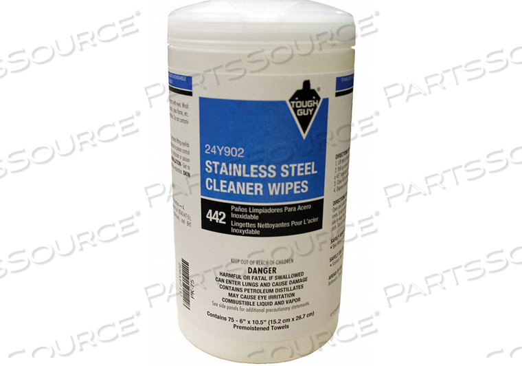 SS CLEANER WIPES 6 X 10-1/2 by Tough Guy