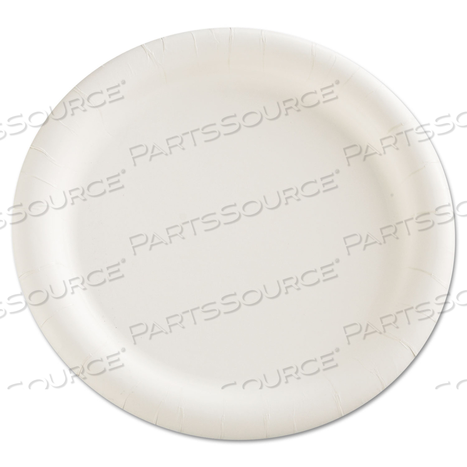 PREMIUM COATED PAPER PLATES, 9" DIA, WHITE by AJM Packaging Corporation
