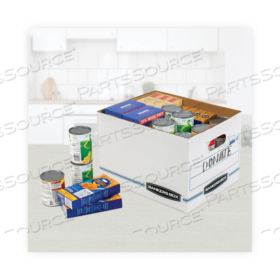 STOR/FILE BASIC-DUTY STORAGE BOXES, LETTER/LEGAL FILES, 12.5" X 16.25" X 10.5", KRAFT/GREEN by Bankers Box